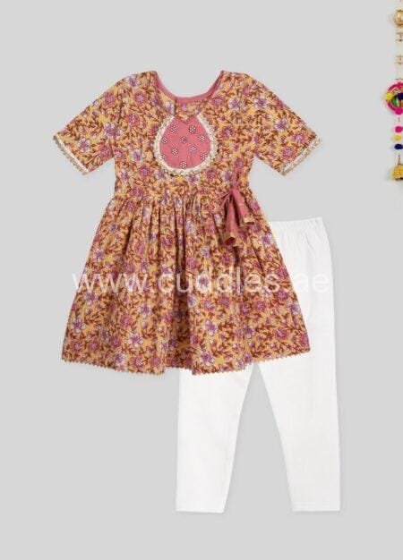 Printed kurti legging set
