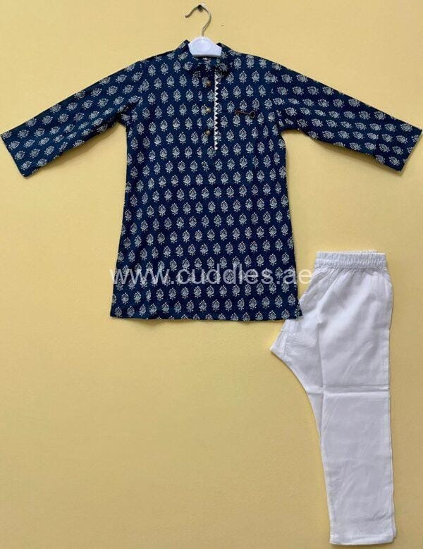 Teal blue kurta pajama