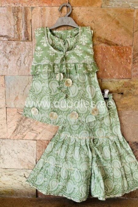3 piece kurti sharara set