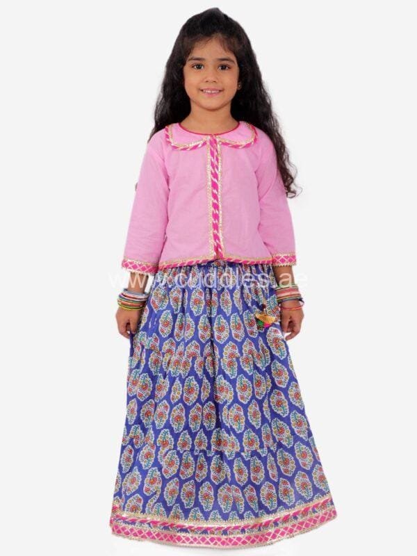 Fusion skirt with choli top