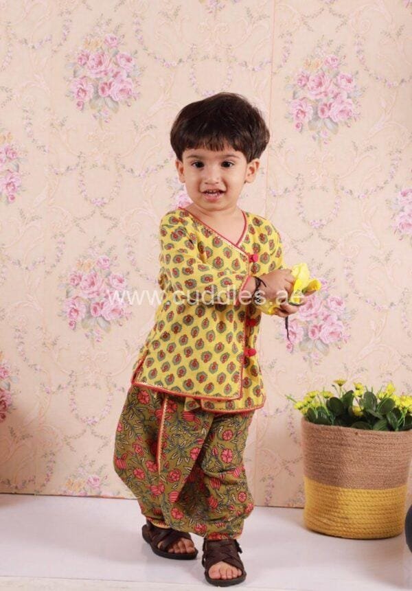 Mehndi green dhoti set