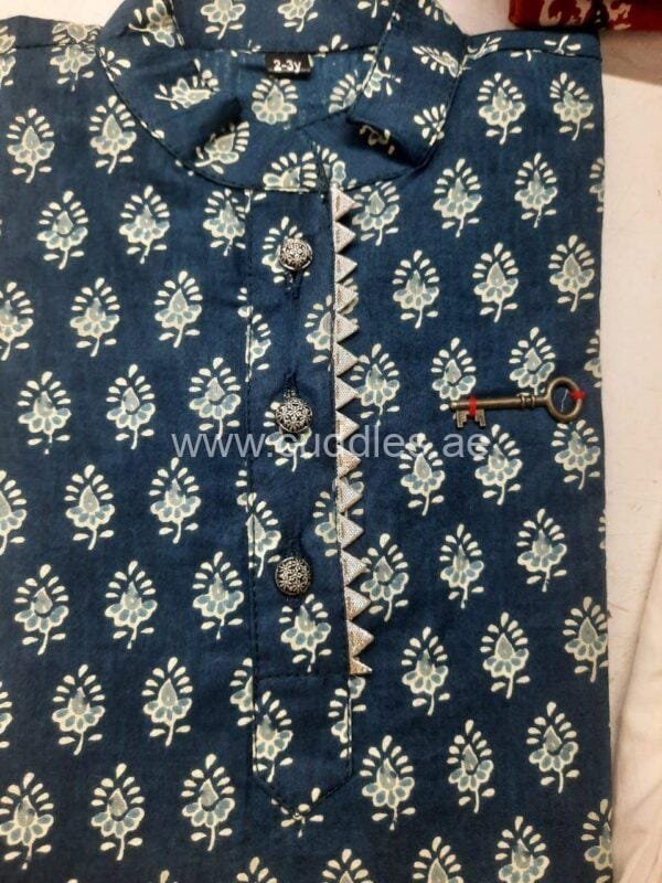 Teal blue kurta pajama