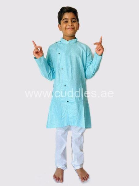 Sky blue kurta pajama set