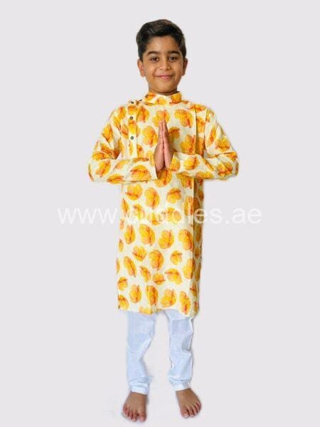 Yellow festive kurta pajama