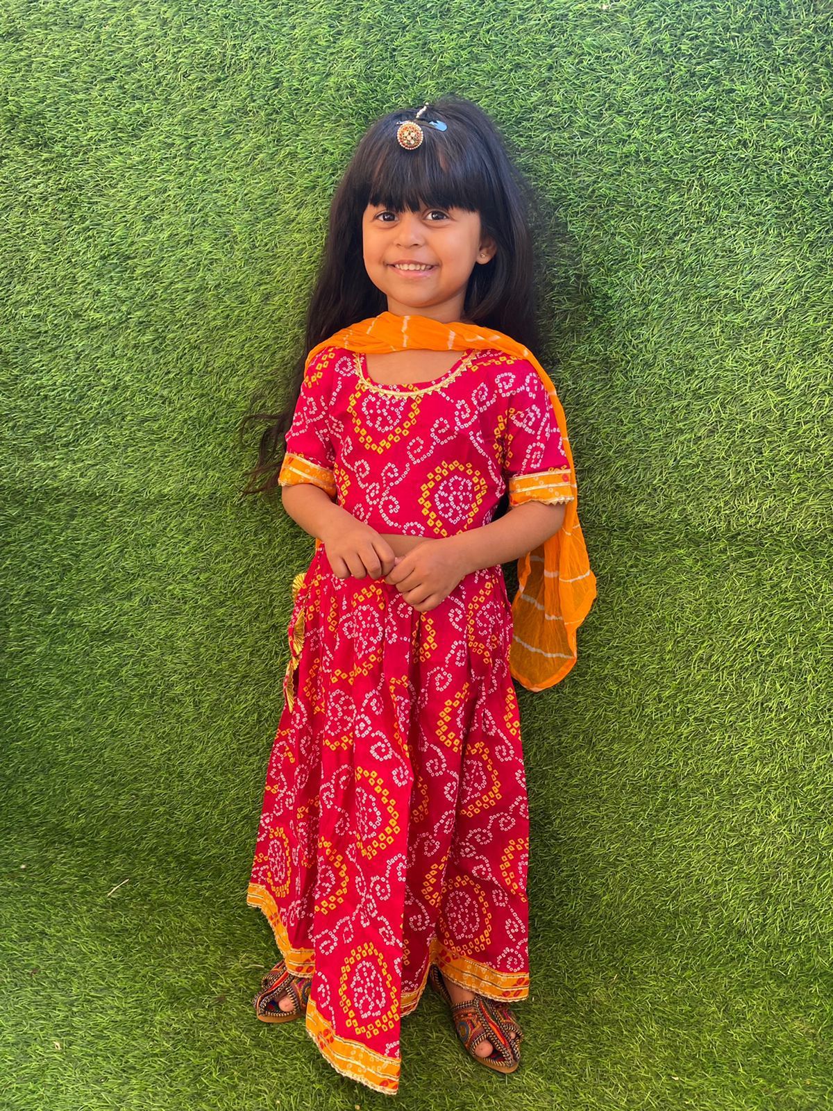 Ahhaaaa Kids Ethnic Cotton Blend Radha Dress Lehenga Choli Chania Choli Set  For Baby Girls – ahhaaaa.com