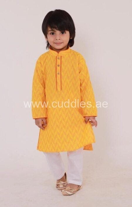Sunny Yellow handloom kurta pajama set