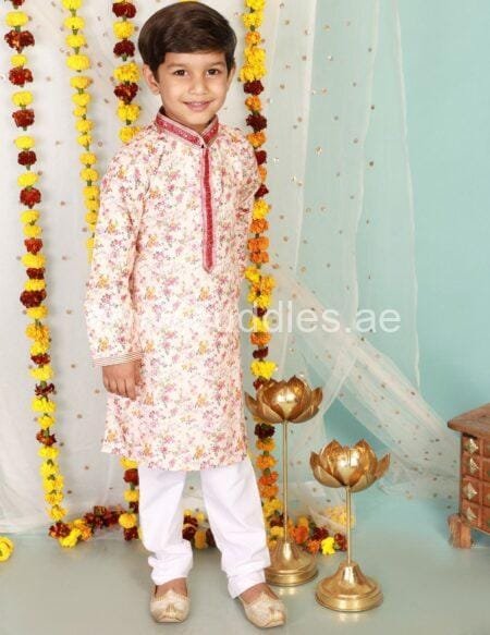 Floral embroidered Kurta pajama set