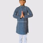 Indigo Chikankari Kurta pajama set