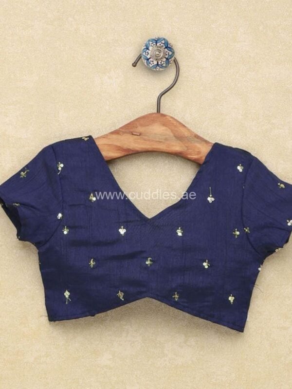 Dark Blue Lehenga Choli with Dupatta - Image 5