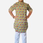 Green Floral print Kurta Pajama