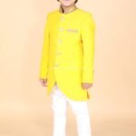 Boys full sleeves heavy Rich Embroidered Sherwani set