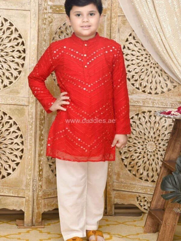 Mirror work Kurta Pajama set