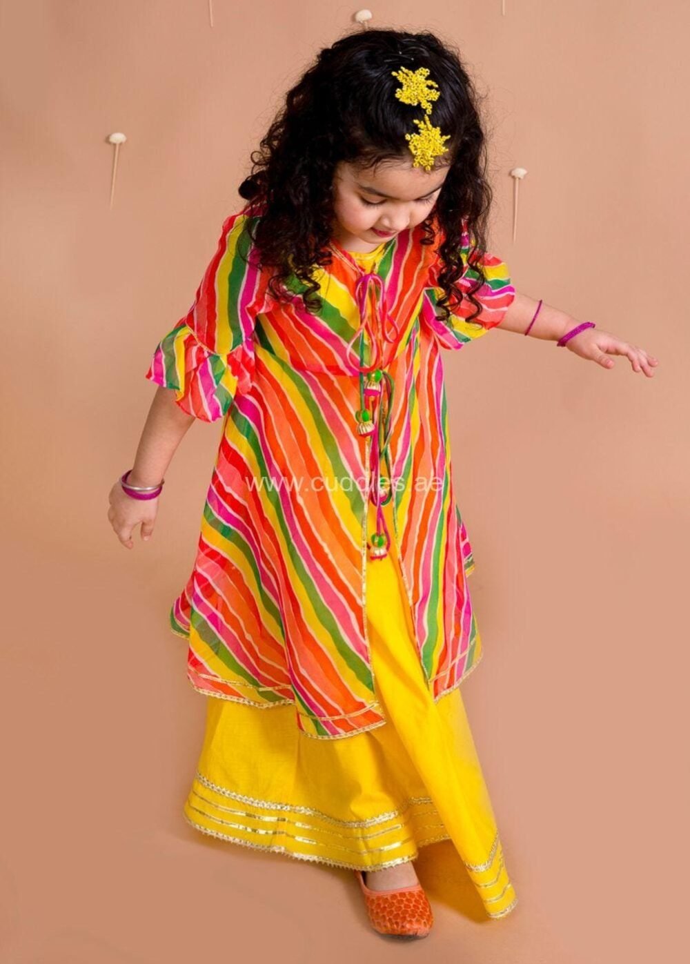 Multi color Georgette 2 piece kurti set - Image 3