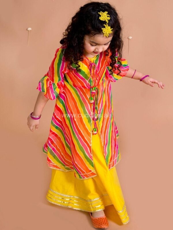 Multi color Georgette 2 piece kurti set - Image 3
