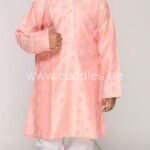 Pink Ethnic motifs Embroidered Kurta with Pajama set