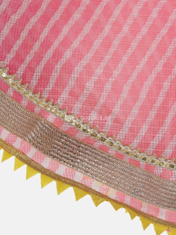 Yellow pink leheriya Lehenga Choli Set - Image 5