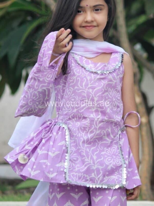 Ira Lavender Kurti Sharara set