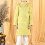 Olive green Gotta  work Kurta pajama set