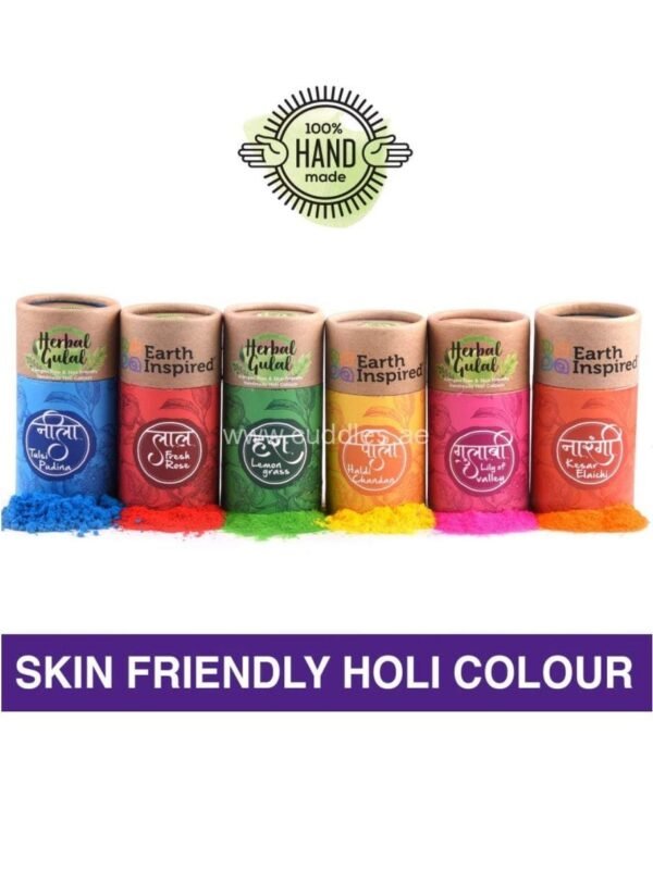 Herbal and Organic Natural Skin friendly Holi Colors  (Pack of 6✖50 grams each) - Image 2