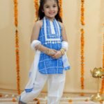 Nia Blue Kurti Salwar suit set with Dupatta