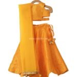 Bright yellow Lehenga Choli with Dupatta set