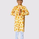 Yellow beige Festive Kurta pajama set