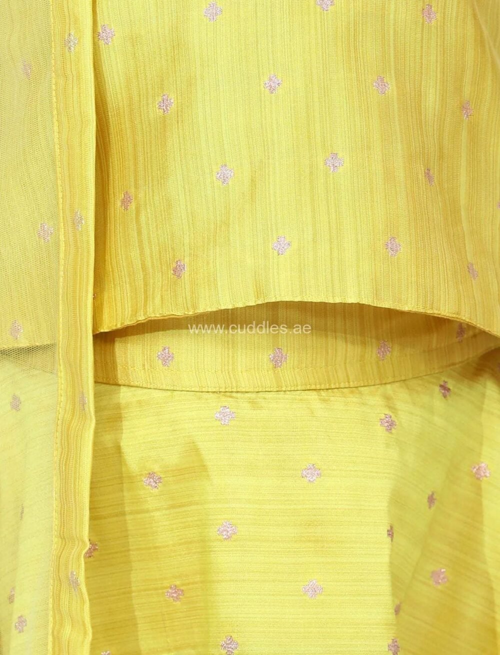 Golden yellow Lehenga and Choli with Dupatta set - Image 4