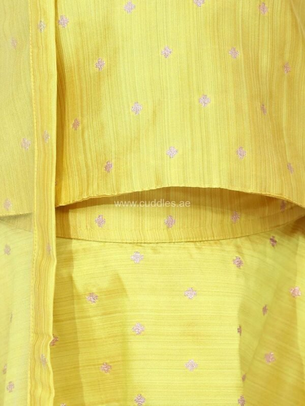Golden yellow Lehenga and Choli with Dupatta set - Image 4