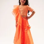 Sara orange Lehenga Choli with Dupatta