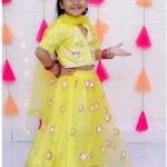 Kiara Yellow embroidered sequined Lehenga Choli with dupatta set