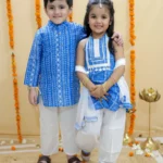 Blue printed Kurta pajama set