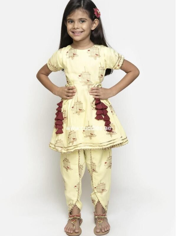 Kurti with Ankle length Dhoti set