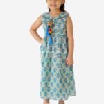 Sky blue pure cotton Frock