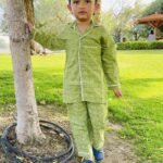 Olive green Car print Boy’s PJ set