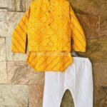 Tarani Yellow Kurta pajama with Jacket set