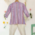 Lavender sequined embroidered Kurta with Pajama set