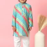 Leheriya print Kurta pajama set