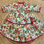 Pastel floral print  Kurti and skirt set